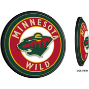 Minnesota Wild: Round Slimline Illuminated Wall Sign, NHMINN-130-01