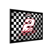 Austin Cindric: Checkered Flag - Framed Mirrored Wall Sign, NAAC02-265-02