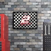 Austin Cindric: Checkered Flag - Framed Mirrored Wall Sign, NAAC02-265-02