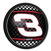 Austin Dillon: Checkered Flag  - Round Slimline Lighted Wall Sign, NAAD03-130-03