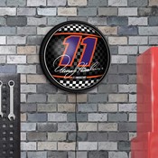 Denny Hamlin: Round Slimline Lighted Wall Sign, NADH11-130-01