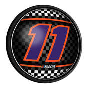 Denny Hamlin: Checkered Flag  - Round Slimline Lighted Wall Sign, NADH11-130-03