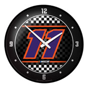 Denny Hamlin: Checkered Flag - Modern Disc Wall Clock, NADH11-510-03