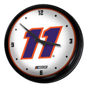 Denny Hamlin: Retro Lighted Wall Clock, NADH11-550-01