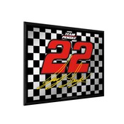 Joey Logano: Checkered Flag - Framed Mirrored Wall Sign, NAJL22-265-02