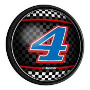 Kevin Harvick: Checkered Flag - Round Slimline Lighted Wall Sign