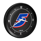 Kyle Larson: Ribbed Frame Wall Clock, NAKL05-530-01