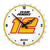 Ryan Blaney: Bottle Cap Lighted Wall Clock, NARB12-545-01