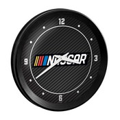 NASCAR: Ribbed Frame Wall Clock, FNB-NASCAR-530-02A