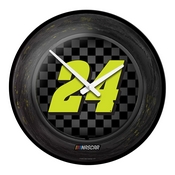 William Bryon: Tire Framed - Modern Disc Wall Clock, NAWB24-510-02