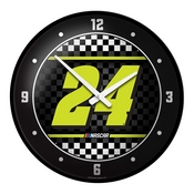 William Bryon: Checkered Flag - Modern Disc Wall Clock, NAWB24-510-03
