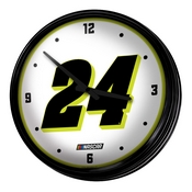 William Bryon: Retro Lighted Wall Clock, NAWB24-550-01