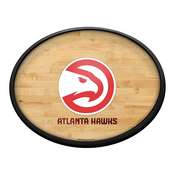 Atlanta Hawks: Hardwood - Oval Slimline Lighted Wall Sign, NBAHAW-140-21