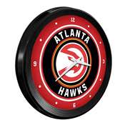 Atlanta Hawks: Ribbed Frame Wall Clock, NBAHAW-530-01