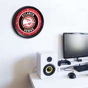 Atlanta Hawks: Ribbed Frame Wall Clock, NBAHAW-530-01