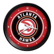 Atlanta Hawks: Ribbed Frame Wall Clock, NBAHAW-530-01