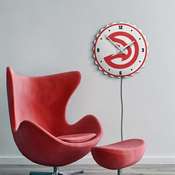 Atlanta Hawks: Bottle Cap Lighted Wall Clock, NBAHAW-545-01