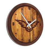 Atlanta Hawks: Logo - "Faux" Barrel Top Clock, FNB-NBAHAW-560-04