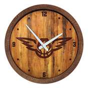 Atlanta Hawks: Logo - "Faux" Barrel Top Clock, FNB-NBAHAW-560-04
