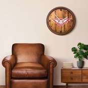 Atlanta Hawks: Logo - "Faux" Barrel Top Clock, FNB-NBAHAW-560-04