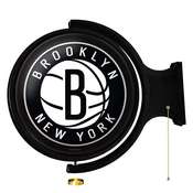 Brooklyn Nets: Original Round Rotating Lighted Wall Sign, NBBNET-115-01