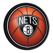 Brooklyn Nets: Basketball - Round Slimline Lighted Wall Sign, NBBNET-130-02