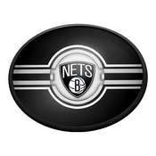 Brooklyn Nets: Oval Slimline Lighted Wall Sign, NBBNET-140-01