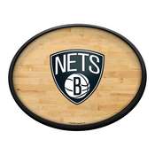 Brooklyn Nets: Hardwood - Oval Slimline Lighted Wall Sign, NBBNET-140-21