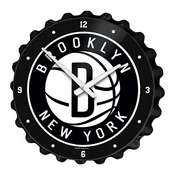 Brooklyn Nets: Bottle Cap Wall Clock, NBBNET-540-01