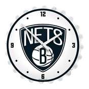 Brooklyn Nets: Bottle Cap Lighted Wall Clock, NBBNET-545-01