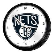 Brooklyn Nets: Retro Lighted Wall Clock, NBBNET-550-01
