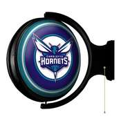 Charlotte Hornets: Original Round Rotating Lighted Wall Sign, NBCHAR-115-01