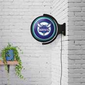 Charlotte Hornets: Original Round Rotating Lighted Wall Sign, NBCHAR-115-01