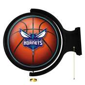 Charlotte Hornets: Basketball - Original Round Rotating Lighted Wall Sign, NBCHAR-115-02