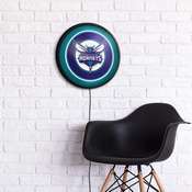 Charlotte Hornets: Round Slimline Lighted Wall Sign, NBCHAR-130-01