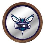 Charlotte Hornets: "Faux" Barrel Top Mirrored Wall Sign, FNB-NBCHAR-245-01A