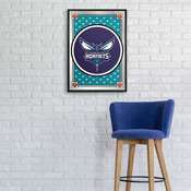 Charlotte Hornets: Team Spirit - Framed Mirrored Wall Sign - Vertical, NBCHAR-275-02