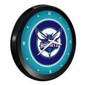 Charlotte Hornets: Ribbed Frame Wall Clock, NBCHAR-530-01