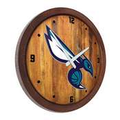 Charlotte Hornets: Logo - "Faux" Barrel Top Clock, FNB-NBCHAR-560-04