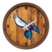 Charlotte Hornets: Logo - "Faux" Barrel Top Clock, FNB-NBCHAR-560-04