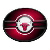 Chicago Bulls: Oval Slimline Lighted Wall Sign, NBCHIC-140-01