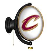 Cleveland Cavaliers: Original Oval Rotating Lighted Wall Sign, FNB-NBCLVD-125-01A