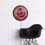 Cleveland Cavaliers: Round Slimline Lighted Wall Sign, NBCLVD-130-01