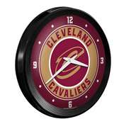 Cleveland Cavaliers: Ribbed Frame Wall Clock, NBCLVD-530-01