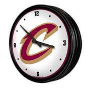 Cleveland Cavaliers: Retro Lighted Wall Clock, NBCLVD-550-01