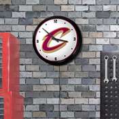 Cleveland Cavaliers: Retro Lighted Wall Clock, NBCLVD-550-01