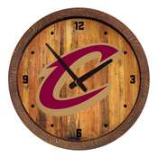 Cleveland Cavaliers: "Faux" Barrel Top Clock, FNB-NBCLVD-560-01