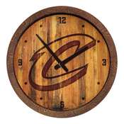 Cleveland Cavaliers: "Faux" Barrel Top Clock, FNB-NBCLVD-560-01