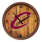 Cleveland Cavaliers: "Faux" Barrel Top Clock, FNB-NBCLVD-560-01
