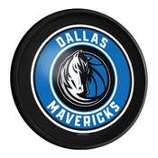 Dallas Mavericks: Round Slimline Lighted Wall Sign, NBDALM-130-01